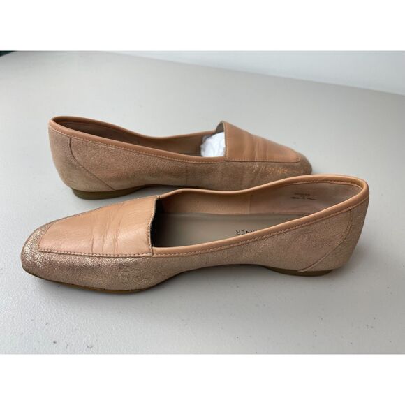 Donald Pliner Deedee Loafers Metallic Rose Gold Leather Flats 6M - Picture 3 of 6